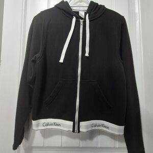 🏷Womens Calvin Klein Sleepwear Zip Front Jacket Size Small